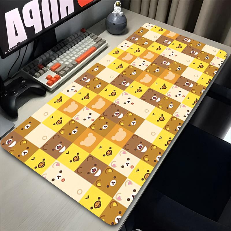 Korilakkuma Rilakkuma Cute Desk Mat Extended Anime Mousepad Computer Nonslip Large Mouse Pad Office Accessories Pc Table Carpet