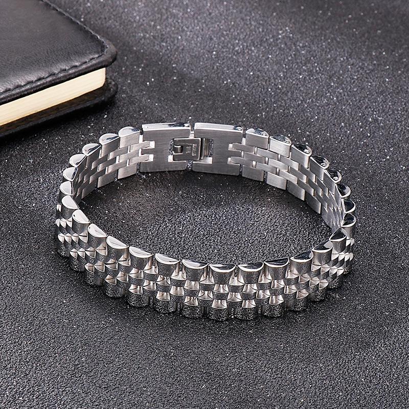 Men's Trendy Titanium Steel Bracelet: Simple Japanese & Korean Watch Band Style