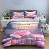 Floral Bedding Set with Lamentations 3:25 Bedding set (1 duvet cover, 2 pillowcases, duvet not included)