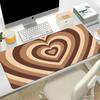 Coffee Love Heart Gaming Accessories Laptop Mousepad Rubber Antiskid Keyboard Mat Computer Offices Game Desk Mat Pink Mousepad