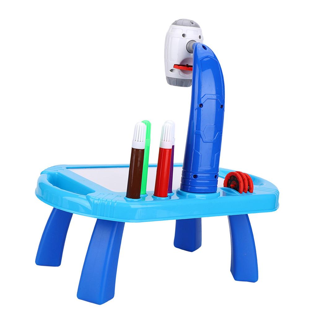 Educational Drawing Toys Set Painting Toy Projector Desk Tablet Learning Toy Tool Gift (Pink)