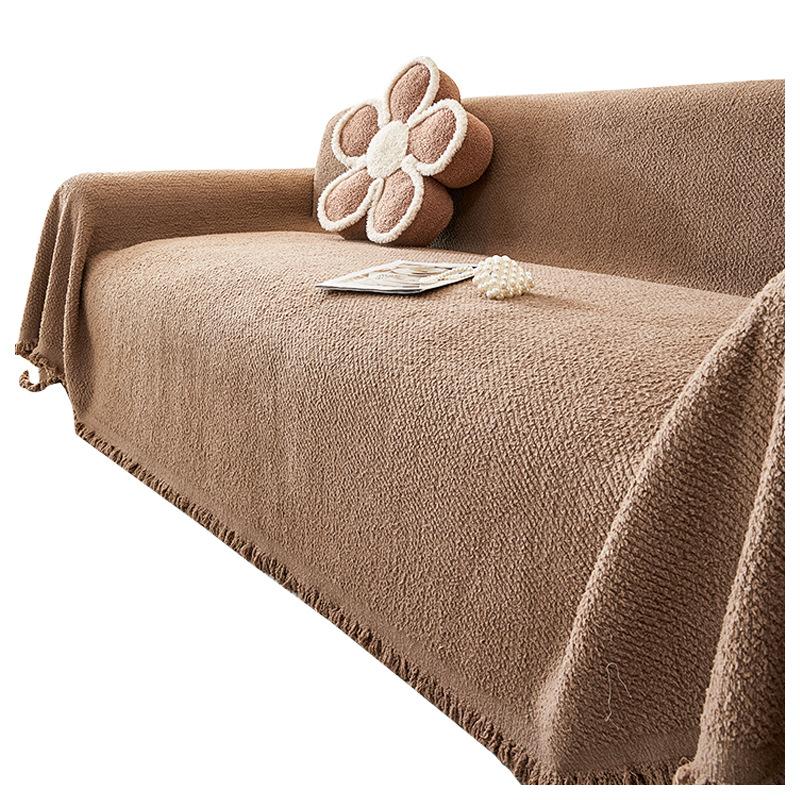 Plush Yarn Simple Sofa Towel Winter Universal Sofa Cover Full Set Non-Slip Warm Sofa Towel Cover Cloth