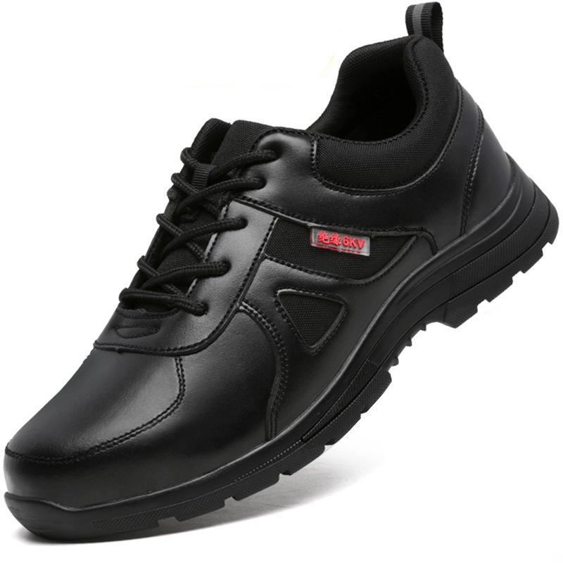 

men s casual steel toe cap working safety shoes soft leather insulated sneakers worker tooling security boots protect footwear 280 чёрный