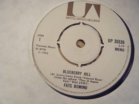 

7inch Record FATS DOMINO - Blueberry Hill UP35539 United Artists 1973 UK Rock Used