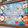 Santa Claus Decorative Scene Glass Door Stickers Shopping Mall Snowman Window Decorations Festive Atmosphere Stickers