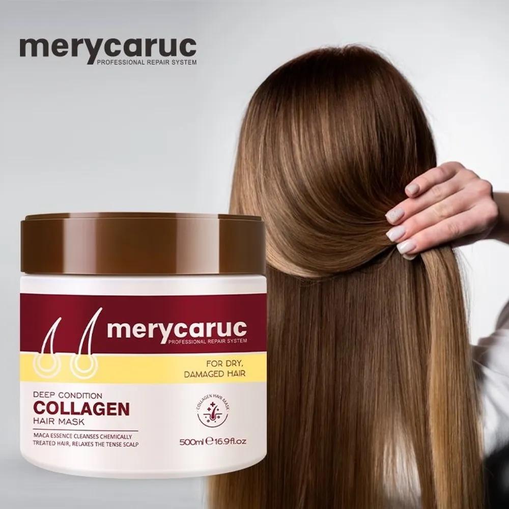 

Mericaruc Authentic Repair Treatment for Dry and Severely Damaged Hair 500ml. Frizzy Hair Care, Argan Oil Hair Pack, Collagen