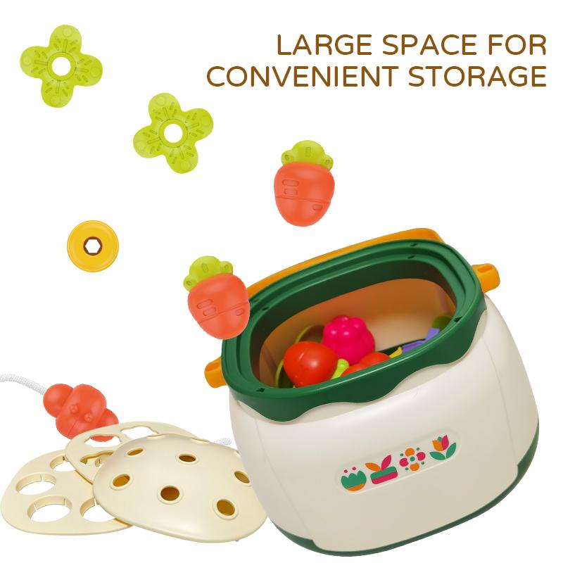 4in1 Baby Montessori Toy Toddler Fine Motor Skills Training Beads Toys Shape Sorting Blocks for Baby Preschool Sensory Activity