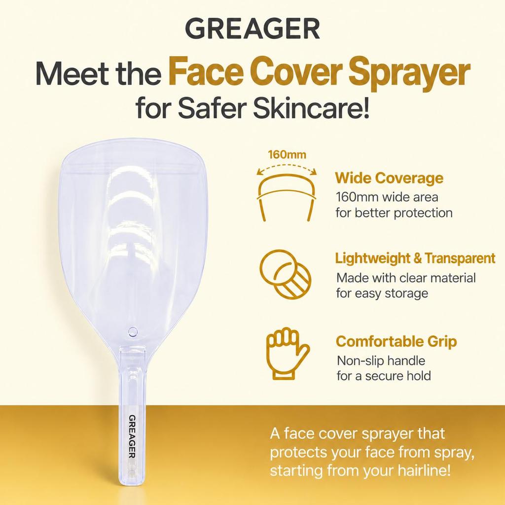 GREAGER Transparent Hair Spray Face Shield Salon Face Protector 1 Piece