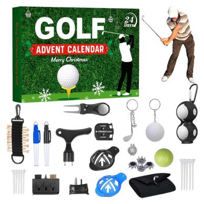 Golf Advent Calendar 2025 for Men Teen Boys 24 Days Christmas Countdown Calendar with Golf Balls Tees Ball Markers Holiday Gift for Dad Husband