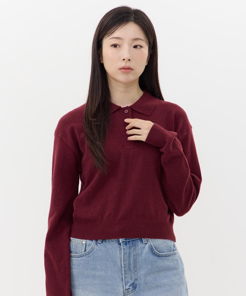 Kkomma Autumn Wool Collared Knit Tee 4 Colors