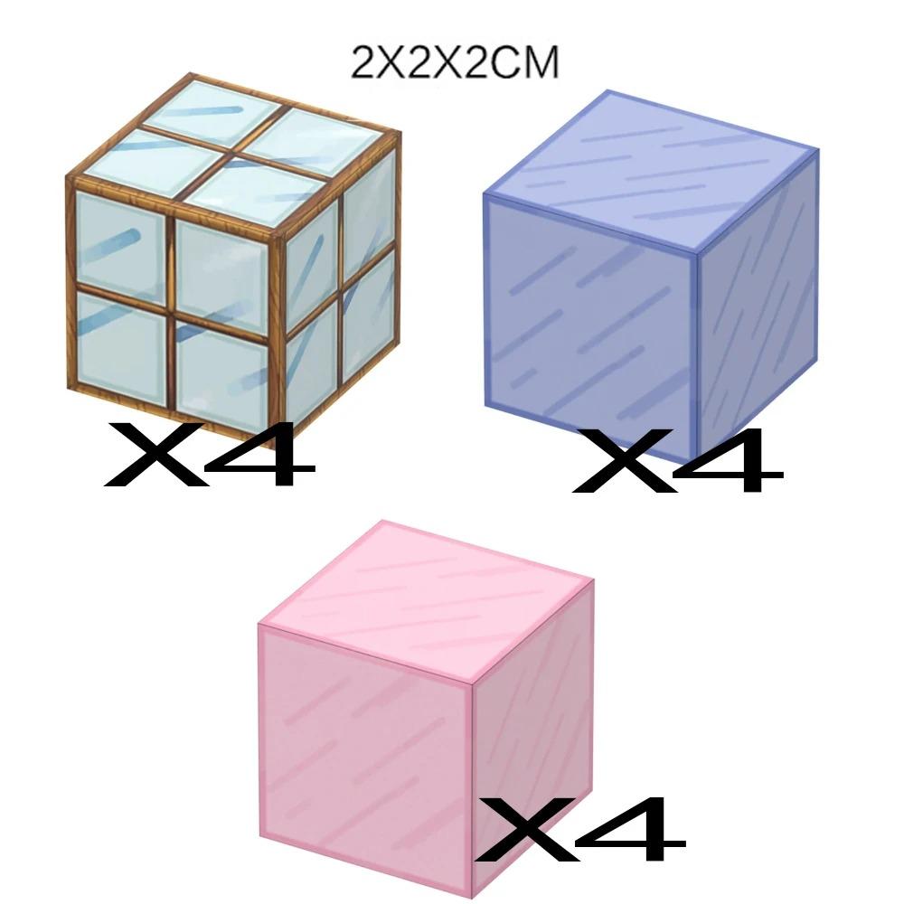 Animal Wheat Block Scene Building Mine World Magnetic Base Plate Magnetic Building Block Toys Children's Toys Gift DIY 2CM X045