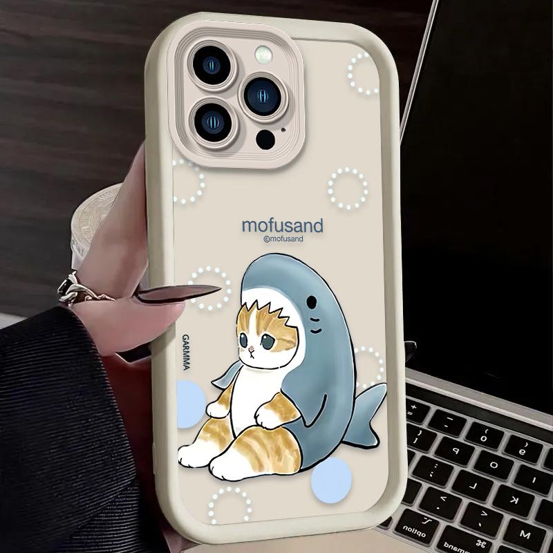 Cartoon Mofusand Cat Phone Case for iPhone 17 Air 16 16E 15 14 13 12 11 Pro Max X XS X S Max XR SE 2020 SE4 7 8 Soft Back Cover