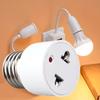 Light Socket To Plug Adapter High Performance Sturdy E27 US EU Converter
