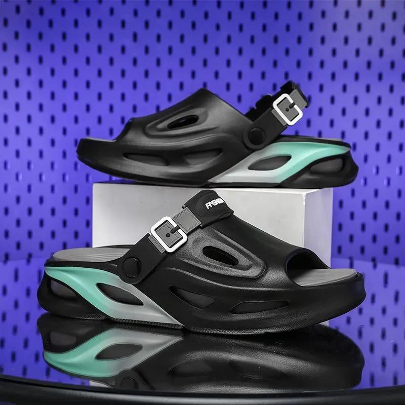 Fashion Male Slipper Plastic Eva Heather Shiatsu Slides 2025 Fashion Style Designer Luxury Low Price Comfortable Casual Y2k Men's Shoe