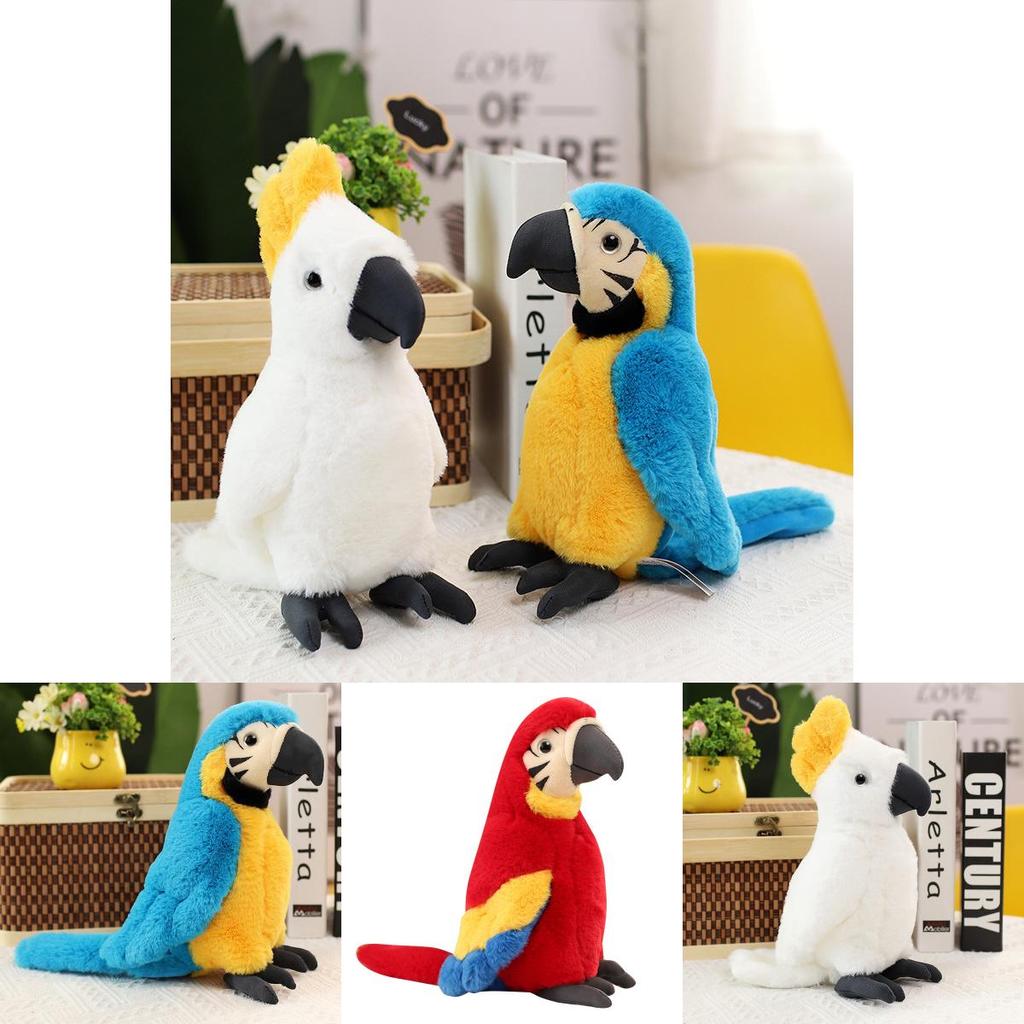 Macaws Plush Toy With Short Pile Fabric For Kids Educational Playroom Decor