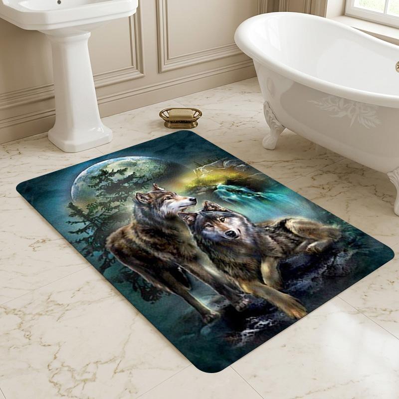 Wolf Pack Living Room Nonslip Area Rug Soft Carpet For Bedroom Game Playroom Sofa Office Home Decor Doormat Christmas Gift C9261401