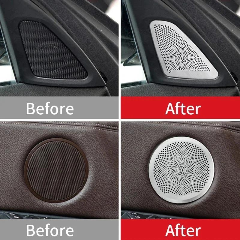 For BMW 5 Series GT 5GT F07 2010-2017 Car Inner Door Audio Speakers Stereo Panel Decorate Cover Speaker Trim Cover