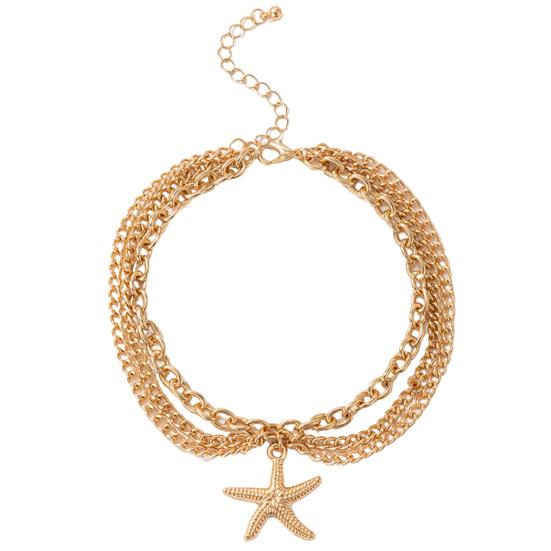 

Модная цепочка для ног, расширенный геометрический креативный женский браслет на щиколотке Pentagram