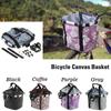 Bicycle Bike Detachable Cycle Front Canvas Basket Carrier Bag Pet Carrier Aluminum Alloy Frame Detachable Basket