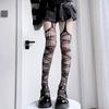 Spice Girl Beautiful Legs Net Red Knee Socks Sexy Suspenders Pantyhose Women's Japanese Black Jk Socks High Tube Hollow Net Socks Thin