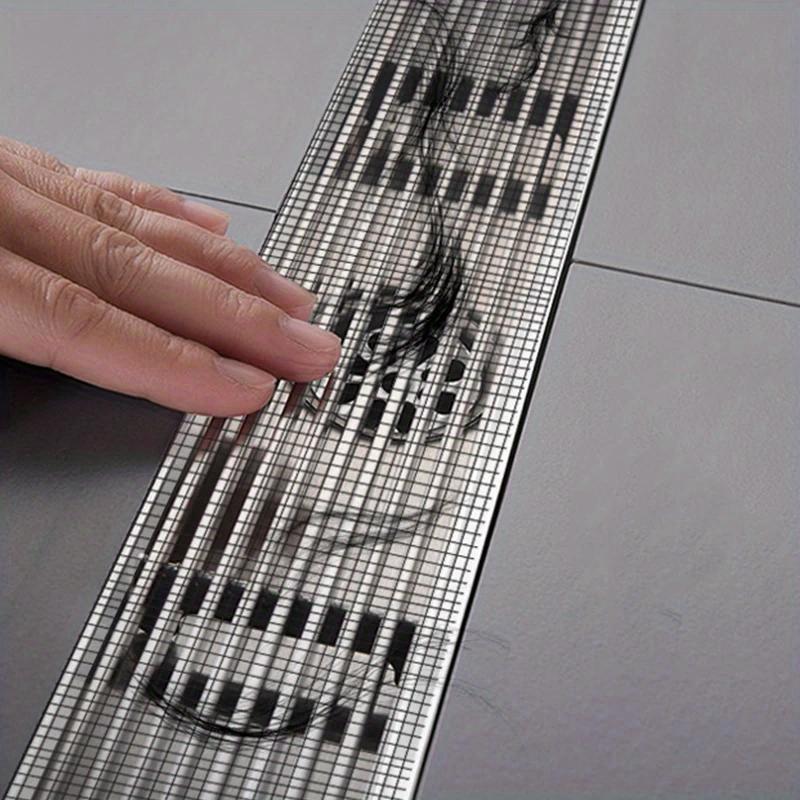 5M Cutable Shower Drain Hair Catcher Self-Adhesive Floor Drain Stickers Disposable Mesh Sink Strainer Filter For Bathroom