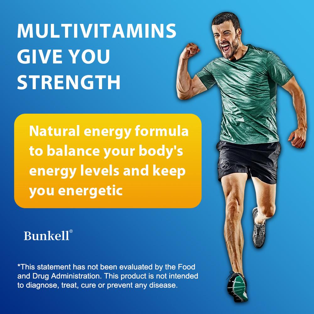 Men's multivitamin, replenishes cellular energy, strengthens the immune system, contains vitamins D, B12, and B6, 120 softgels.