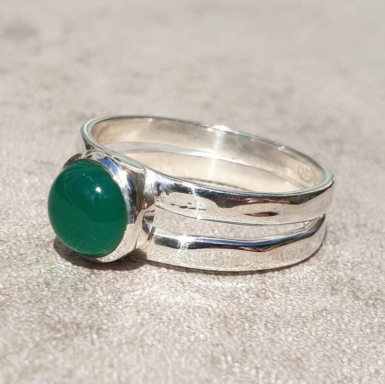 Green Onyx Ring, 925 Silver Ring, Handmade Ring, Designer Ring, Statement Jewelry, Bezel Ring, Sterling Silver