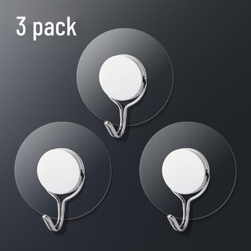 David Adhesive Wall-Mounted Mop Holder Hooks (3-Pack)