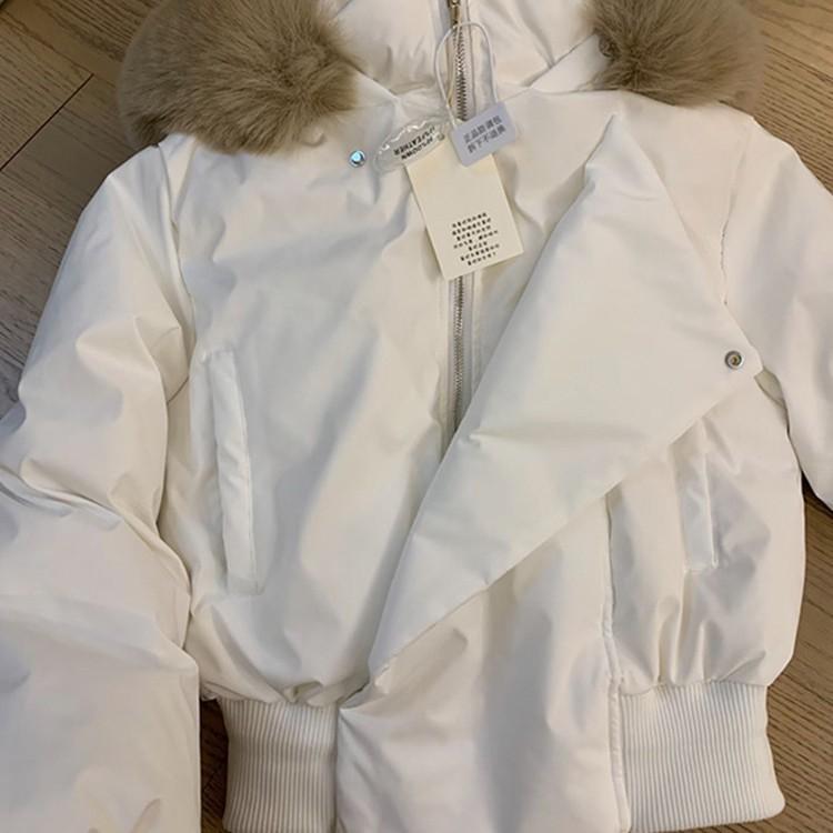 Design Sense Oblique Placket Winter Hair Collar Pie Overcomes Cotton Clothing Women's Short Cotton Jacket Thickened Jacket