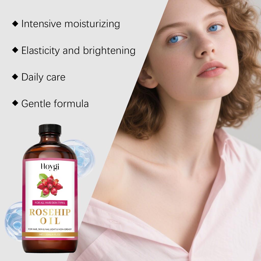 Natural Rosehip Seed Essential Oil Anti-Aging Serum Treatment Wrinkle Firming Skin Refreshing Smooth Nourish Body Essences Oils