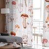 Vintage Pilz Herbst Transparente Vorhänge für Kinderzimmer Wohnzimmer Voile Fenstervorhänge Tüll Vorhänge