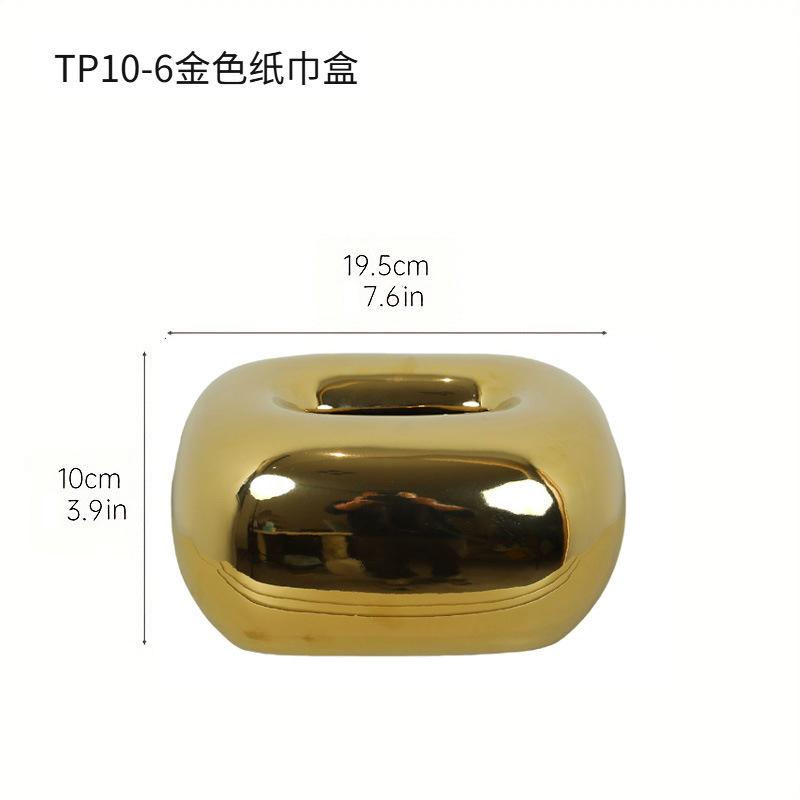 

Керамическая коробка для салфеток прикроватный столик чехол для бумажных полотенец креативная коробка для салфеток с круглыми углами минимализм журнальный столик украшение для стола золотистый