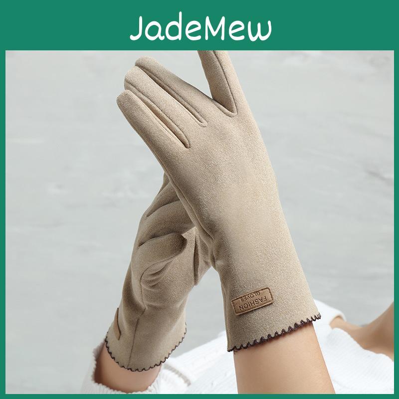 Women Screen Gloves Windproof Touch Winter Full Finger Hand Warmer Glove Female Young Students