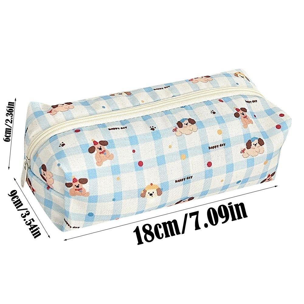 Cartoon Cute Puppy Pencil Case Canvas Large Capacity Pen Bags Stationery Bag School Supplies