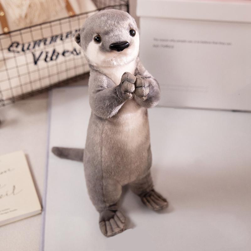 Animals To Thank For Blessing Plush Toys Red Panda Otter Short-Tailed Kangaroo Sea Otter Plush Animals Lifelike Bless Luck Gifts