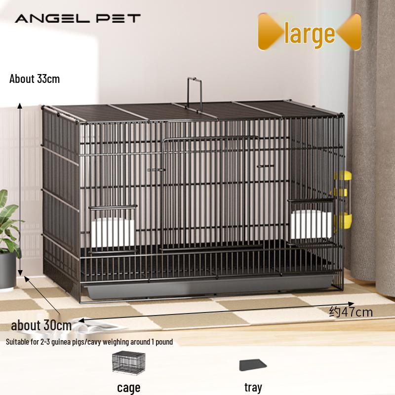 Indoor Guinea Pig Cage with Toilet, Anti-Spray Urine Protection, and Special Villa Design