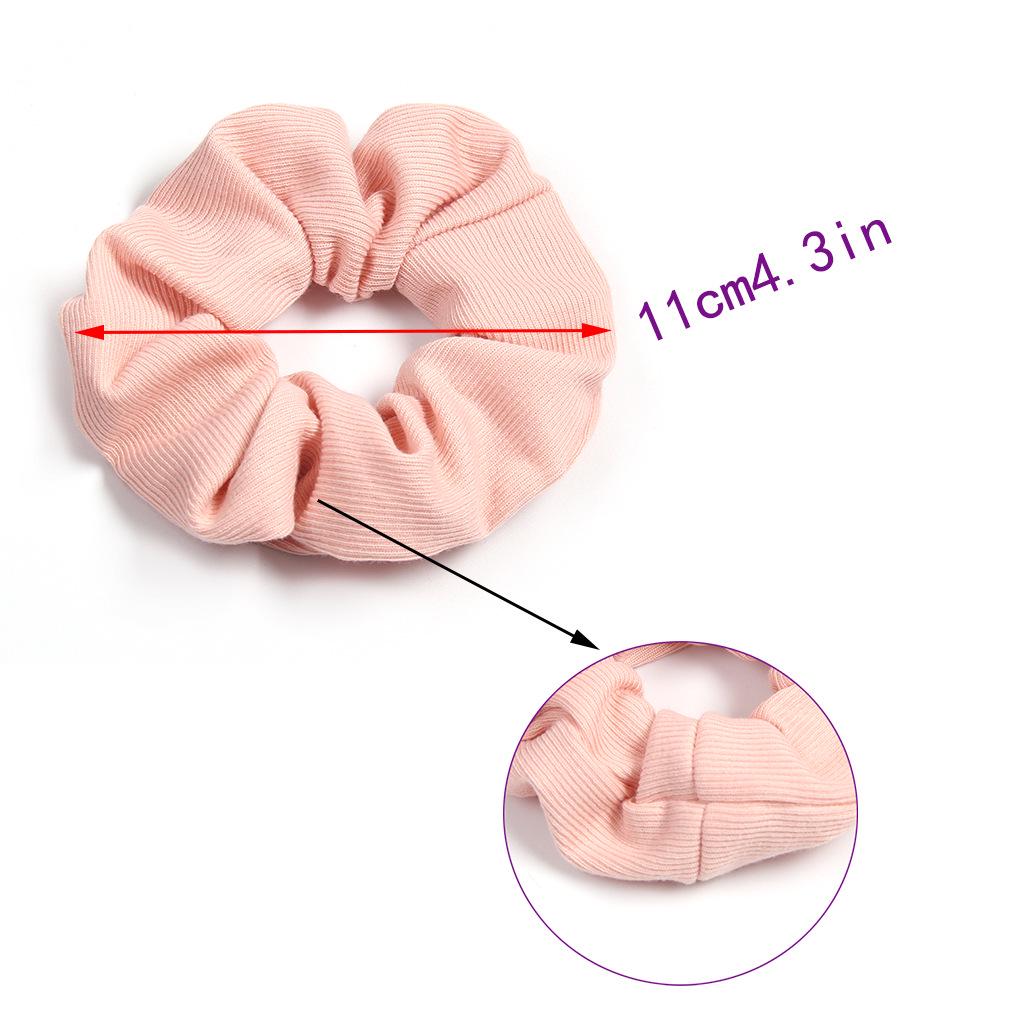 Solid Color Striped Hair Tie for Girls - High Elasticity Ponytail Accessory