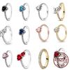 925 Silver Latest Multiple Colors Sparkling Heart-shaped Ring - Luxurious Exquisite Charm Jewelry Surprise Memorial Gif
