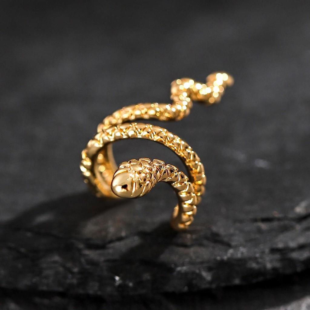 Gold Snake Shape Women's Ear Cuff (No Piercing Needed) - Unique Jewelry Accessory