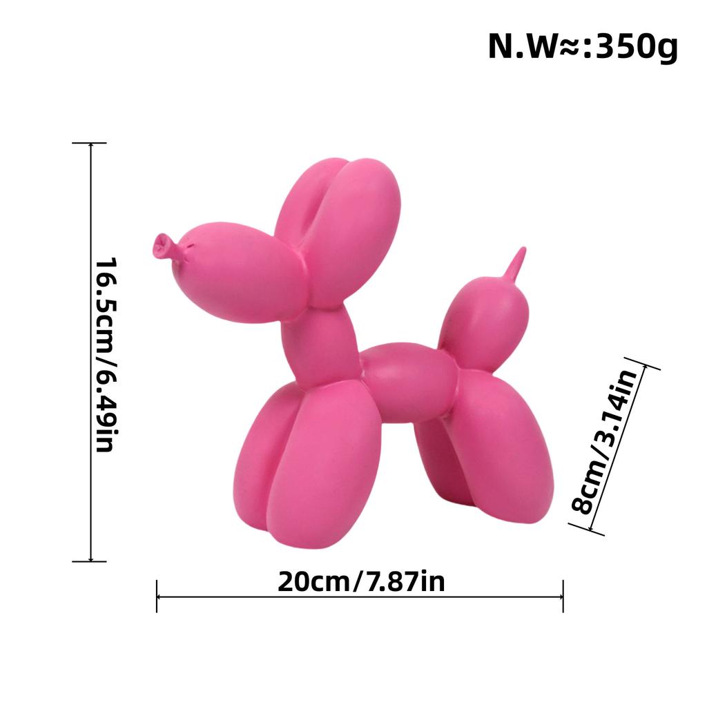 Modern Sleek Nordic Creative Design Balloon Dog Ornaments Living Room Bedroom Wine Cabinet Decoration Resin Craft Plush Decoration Art