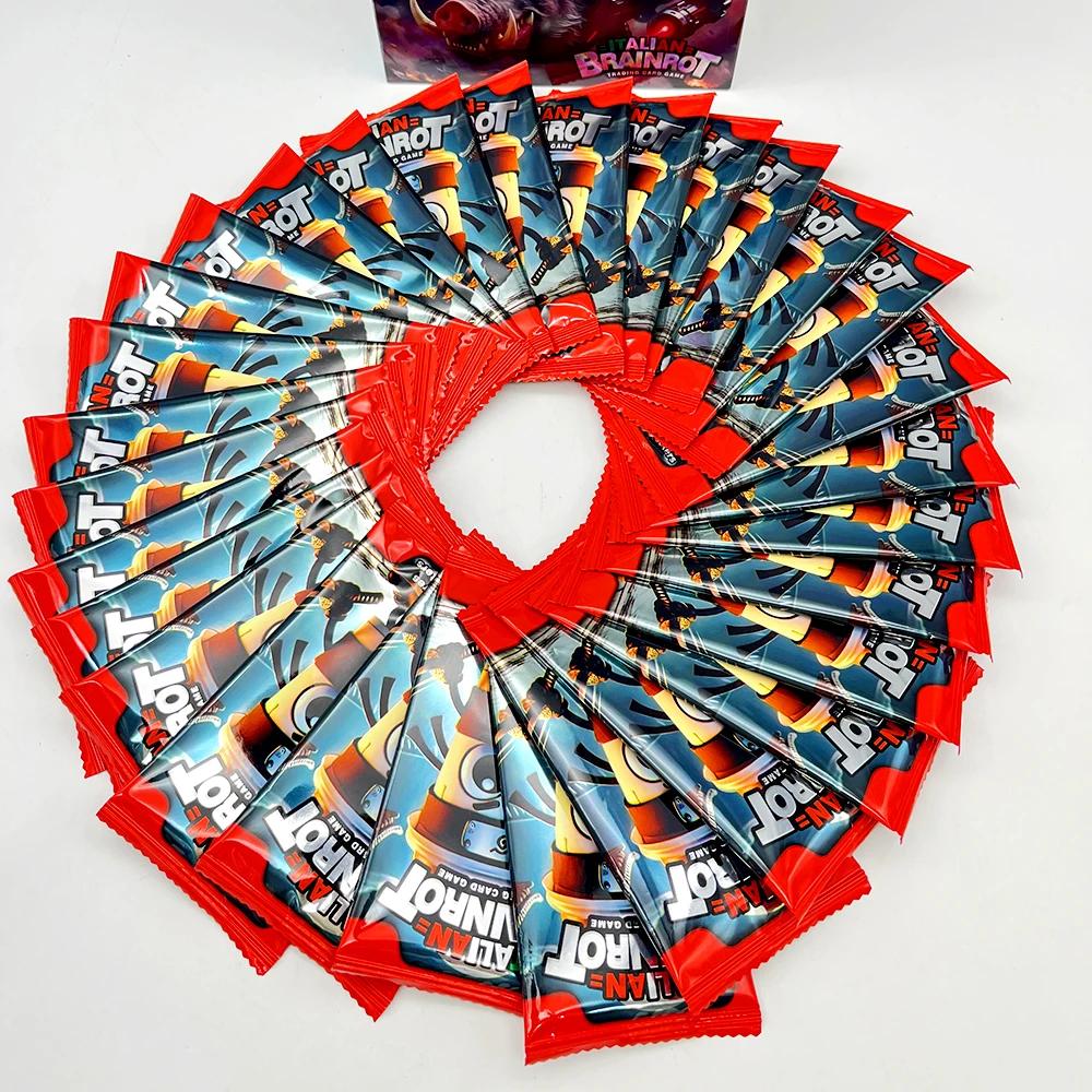150Pcs Tralalero Tralala Italian Card Game Collection Anime Characters Flashcards Brainrot Set Educational Toys For Kids Party