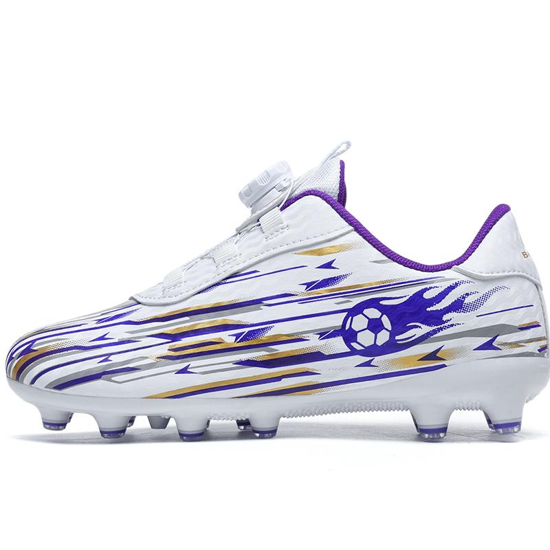 Fotbollsskor för barn med roterande spänne och dobbar Fotbollsskor för pojkar Barns fotbollsskor Konstgräs Fotbollsskor