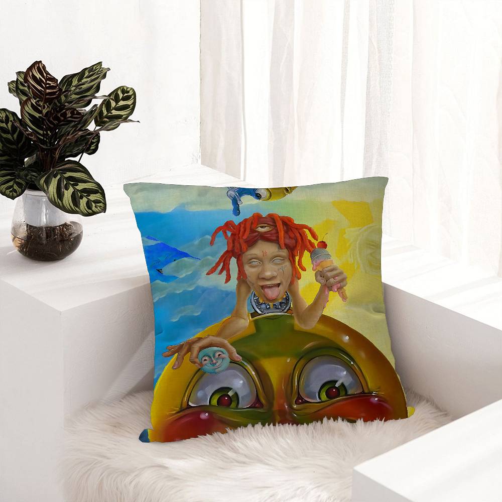 Rapper T-Trippie Funny R-Redd Pillow Cover Sofa Cushion Cover Home Room Decoration Children Gift
