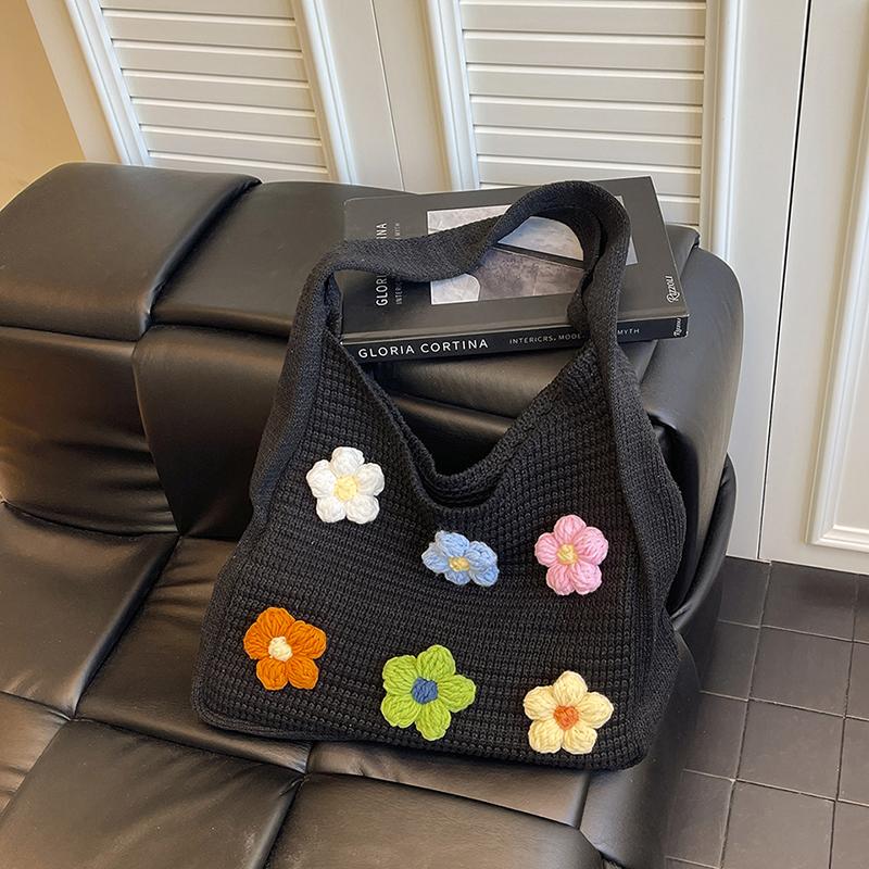 Fabric Flowers Hollow Out Shoulder Bags Summer Holidays Casual Women's Bags Sale 2026 New Exquisite Versatile Crossbody Bags