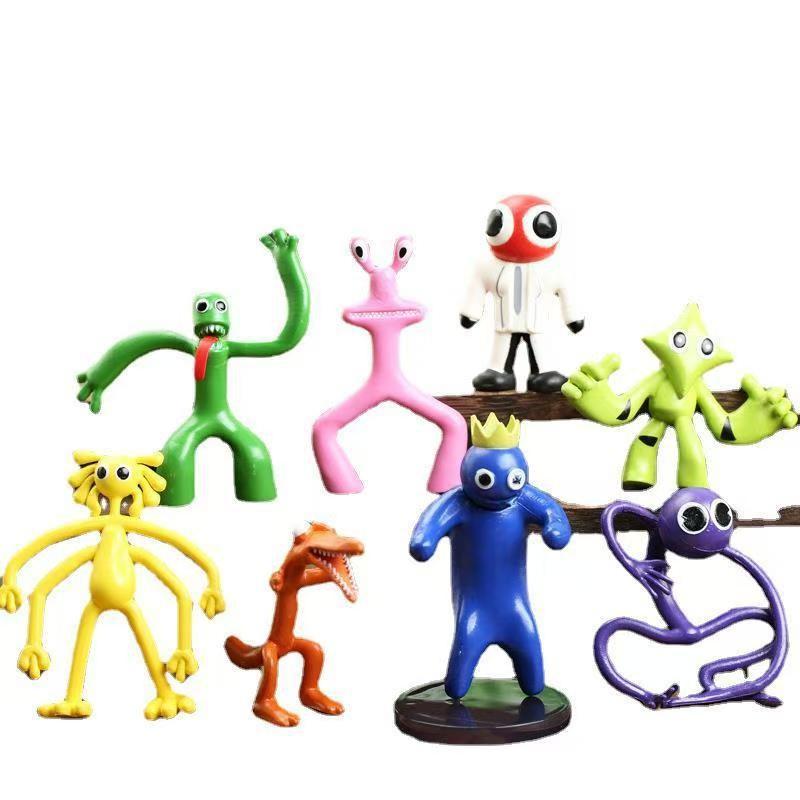Friends Rainbow Vibrant Pvc Action Figures Set With 8 Playful Blind Styles Box