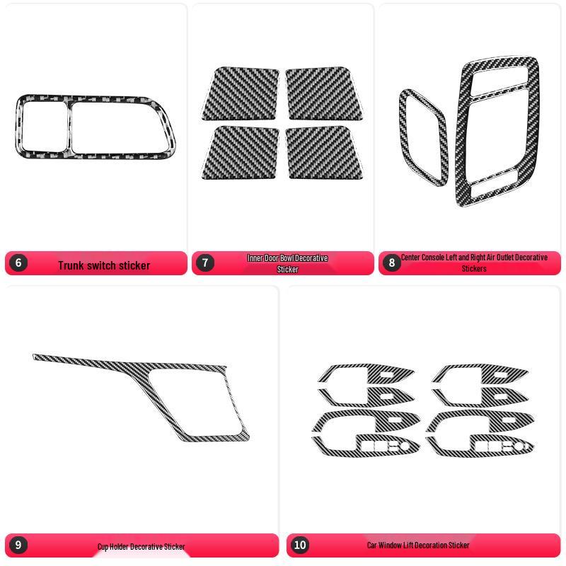 Carbon Fiber Interior Door Handle Stickers for Kia 11-15 K5