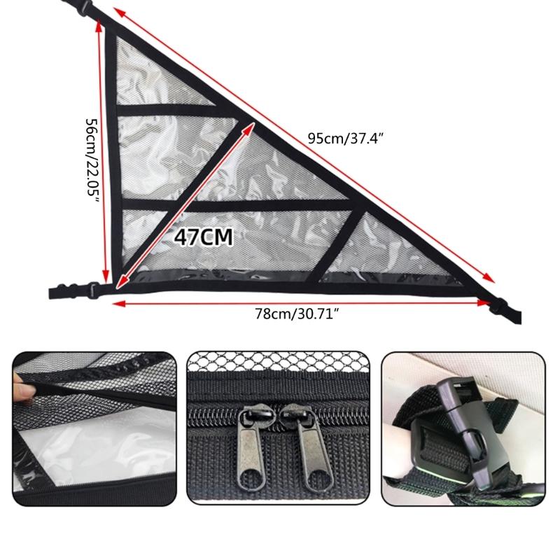 Car Ceiling Cargo Net Pocket Mesh Roof Storage Organizer Large Capacity Pocket
