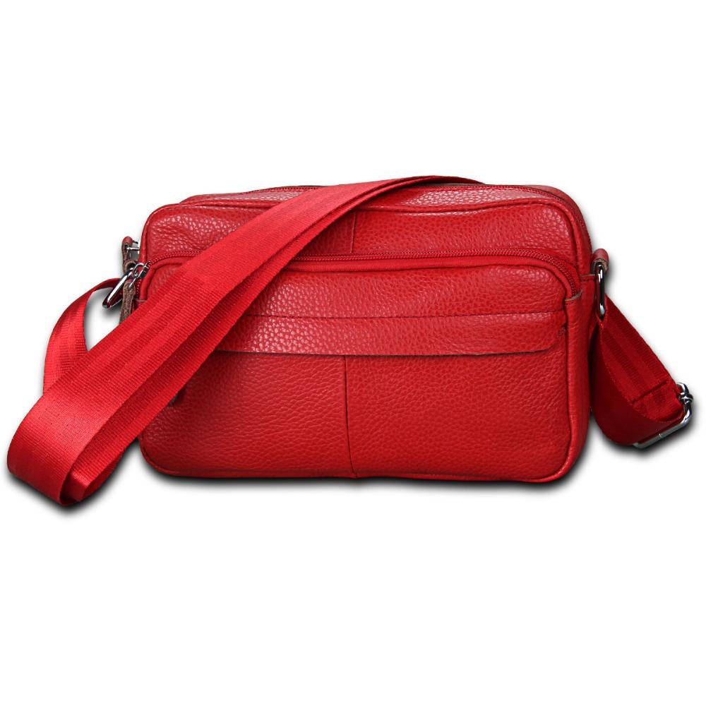 Genuine Cow Leather Women Handbags Single Shoulder Bag Zipper Messenger Bags Soft Phone Pocket High Quality Crossbody Female Bag