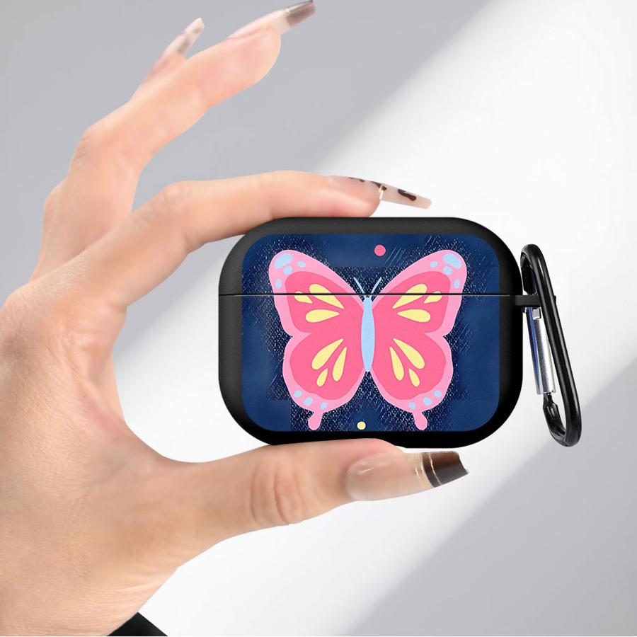 Pink Butterfly Case For Airpods 3 Pro3 4 2 Pro 1 Pro2 Soft Earphone Cases Cover