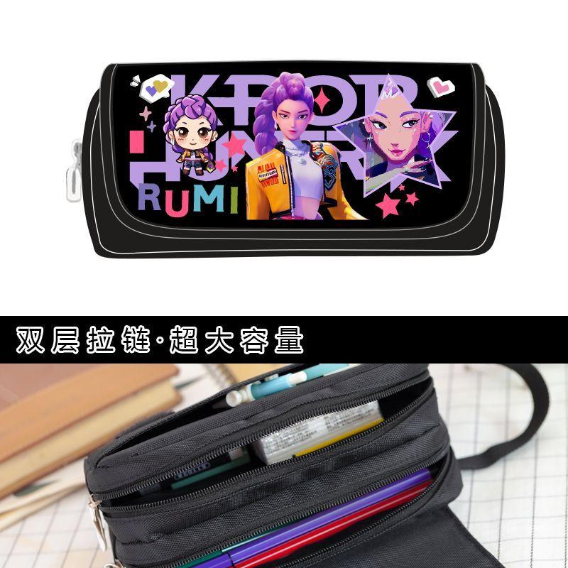 Barns Kpop Haxjaktsgrupp Pennfodral, Student Multifunktionell Pennskrin, Sött Pennfodral, Skolmaterial